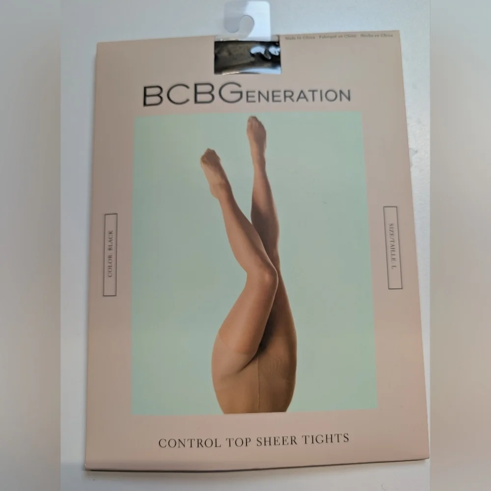 NWT BCBGeneration Black Sheer Tights Size Large (3 Pair )
